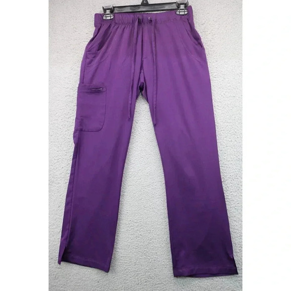 H. H. Works by Healing Hands Women's Purple Scrub Pants-Size XS/P-Pockets - Picture 1 of 11